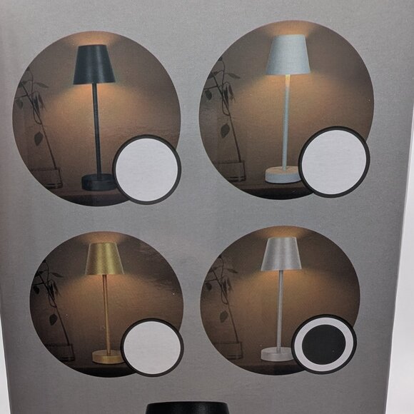 Cordless LED Table Desk Lamp Touch Sensor Dimmable Modern Silver 10x32cm - NEW - Picture 3 of 5